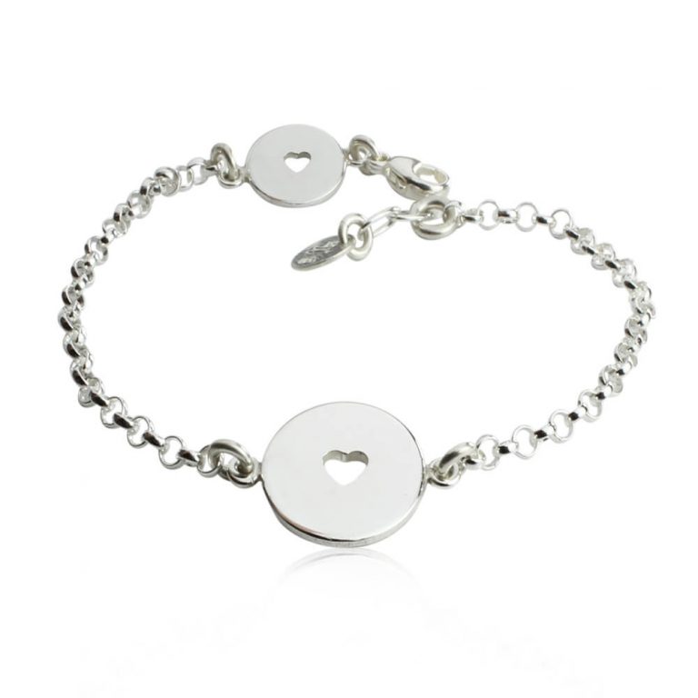 Silverarmband med hjärta