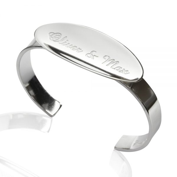 Silverarmband med oval