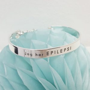 epilepsi armband silver
