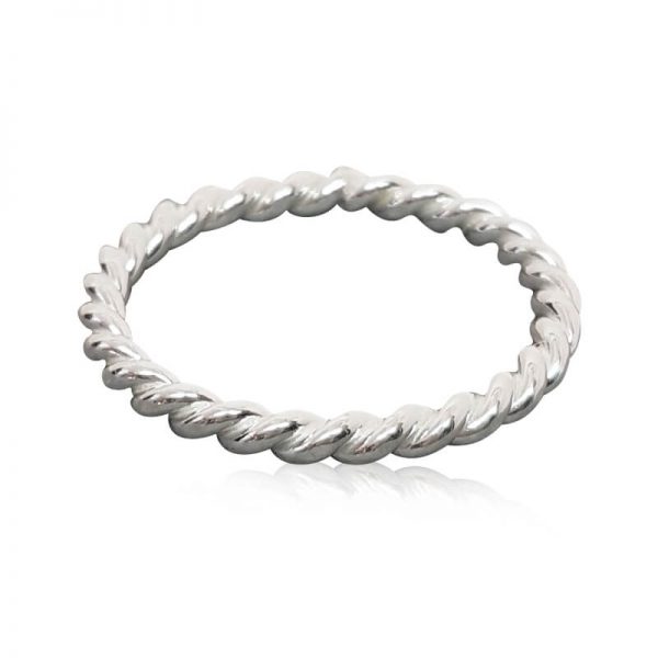 Twistad silverring