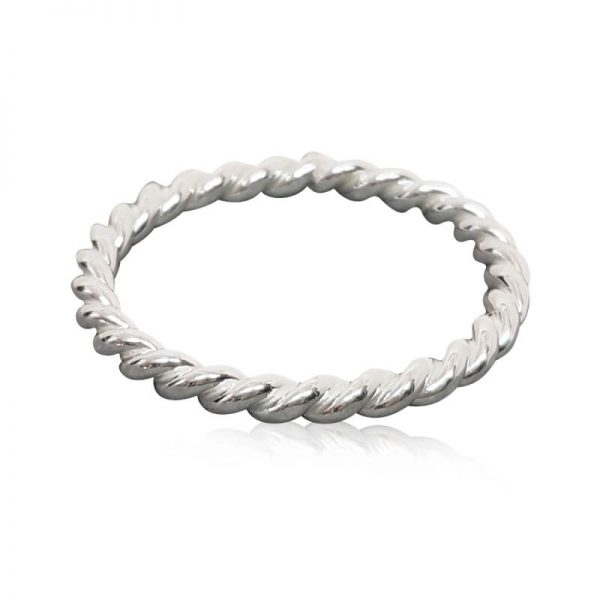 Twistad silverring