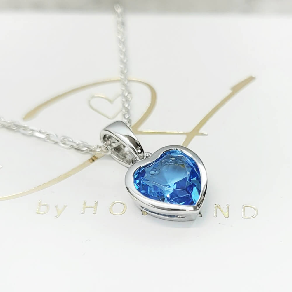 Blå berlock till diabeteshalsband